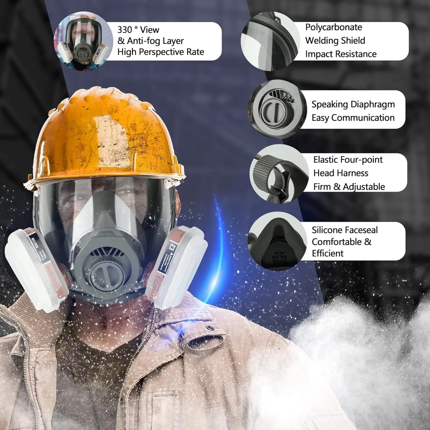 sykua Full Face Gas Mask — Nuclear & Chemical, 40mm — view 2