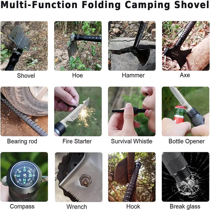 iToolMax 25-in-1 Survival Multi-Tool Shovel Kit — view 2