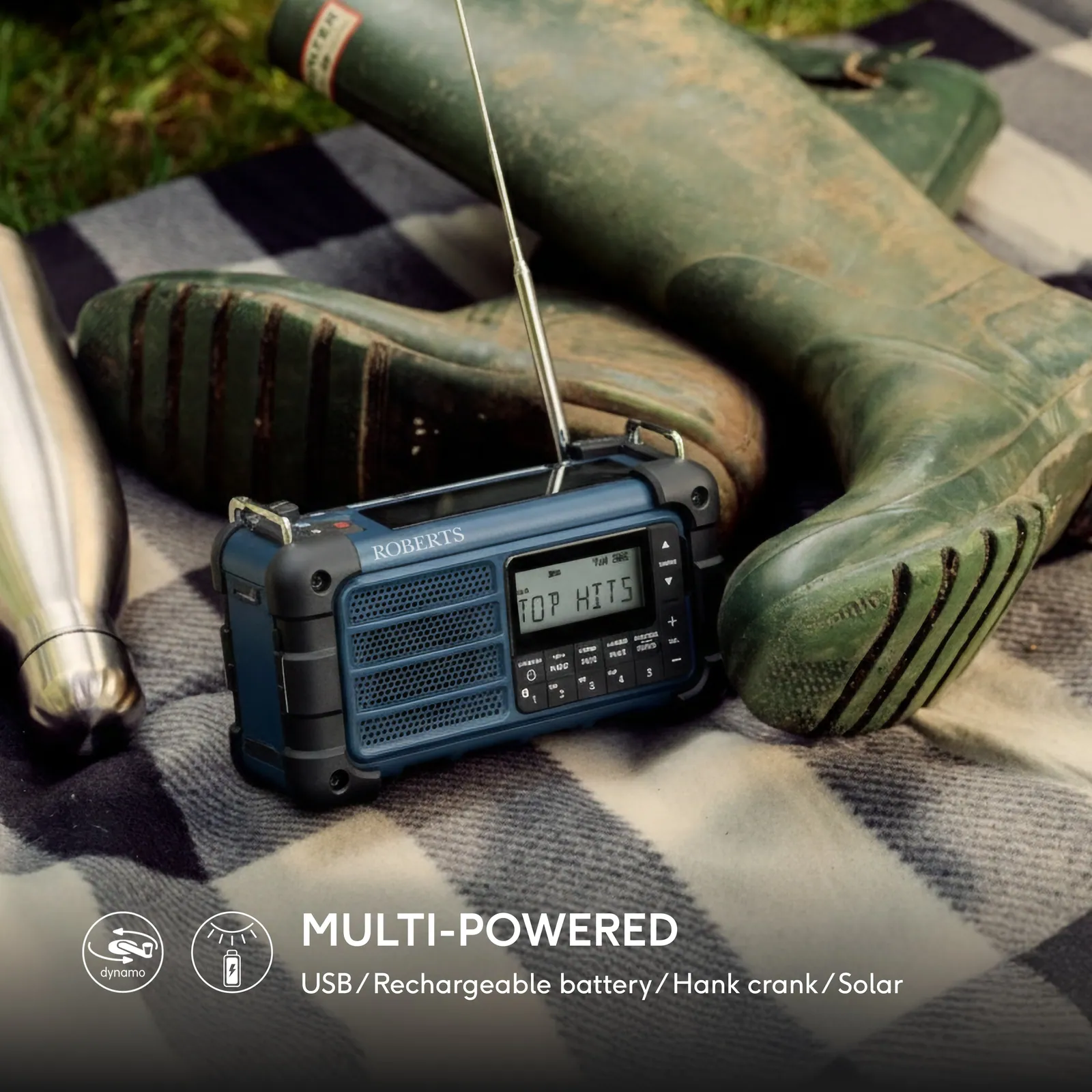 Roberts SOLARDAB99 Solar & Wind-Up DAB/DAB+/FM Radio — view 10